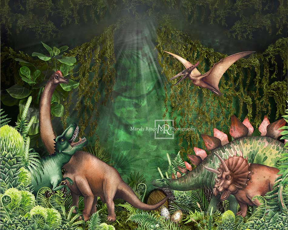 Kate Jungle Adventure Dinosaurs Backdrop Designed by Mandy Ringe Photography - Image 8