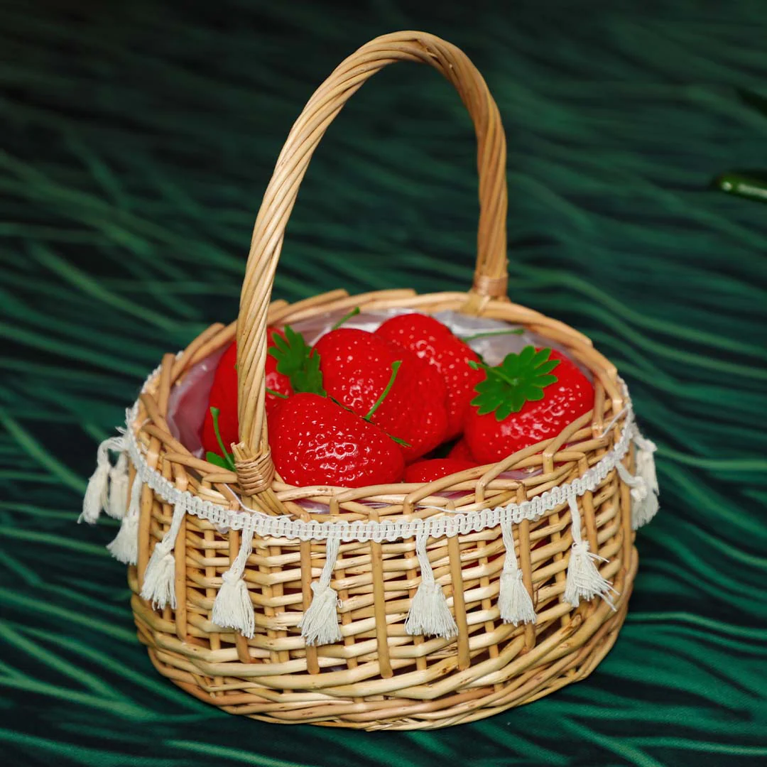 Kate 10pcs Summer Small Artificial strawberry (3.94"L × 2.76"W × 2.36"H) for Photography - Image 2