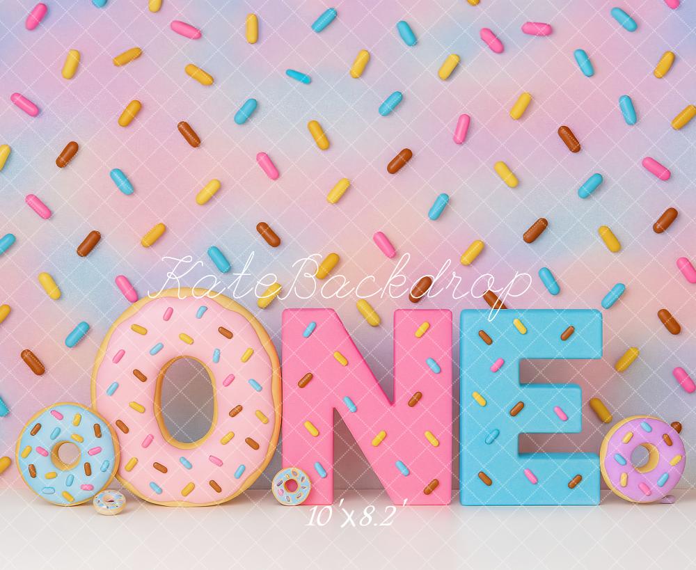 Kate 1st Birthday Donut Pastel Backdrop Designed by Ashley Paul - Image 5
