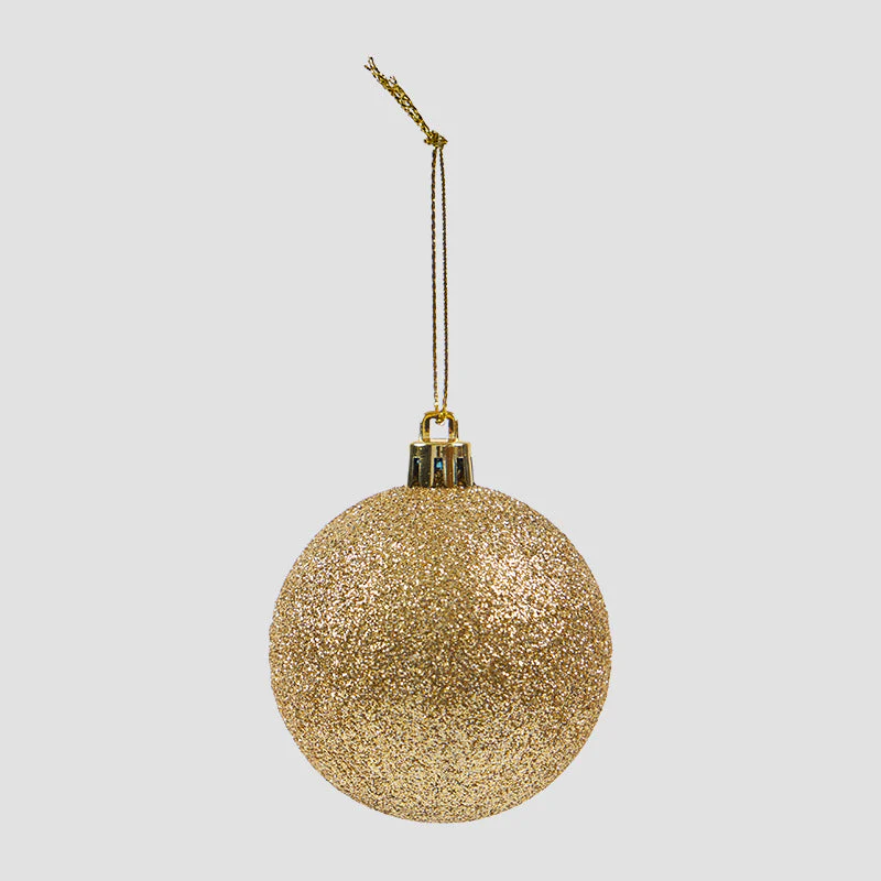 Kate 10pcs Silver/Gold Glitter Christmas Ornaments(D ≈ 2.36″) for Photography - Image 2