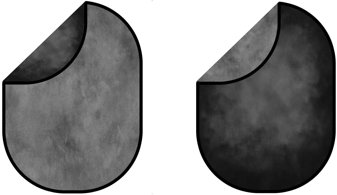 Kate Abstract Black/ Dark Gray Texture Collapsible Backdrop Photography 5X6.5ft(1.5x2m) - Image 3