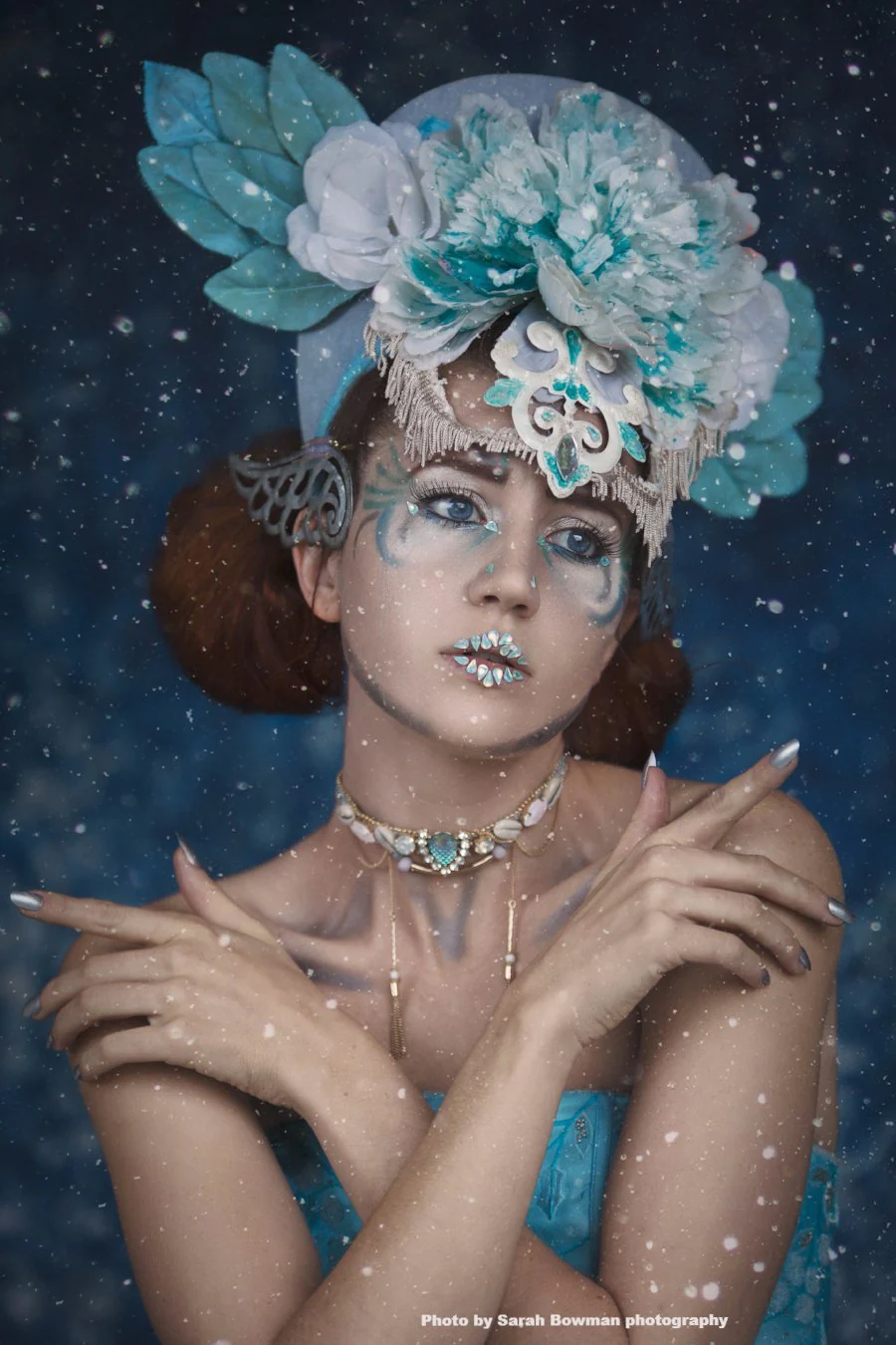 Kate Abstract Blue Backdrop Texture Portrait Retro Background old master Backdrops - Image 4