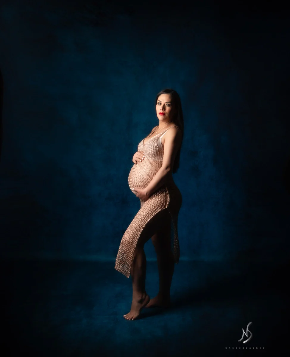 Kate Abstract Blue Fine Art Backdrop for Photography - Image 4