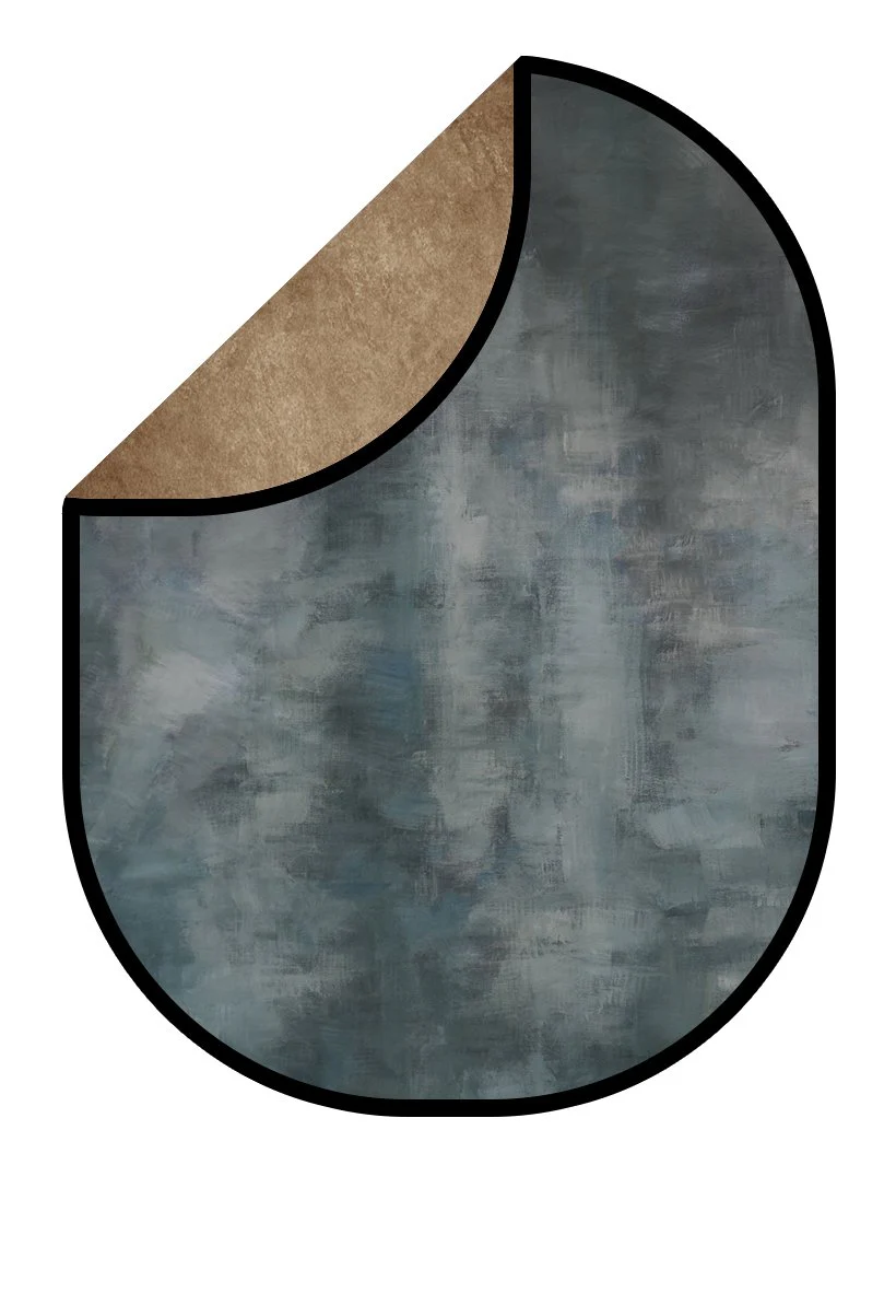 Kate Abstract Brown Texture/Abstract Gray Mixed Green Collapsible Backdrop Photography 5X6.5ft(1.5x2m) - Image 5