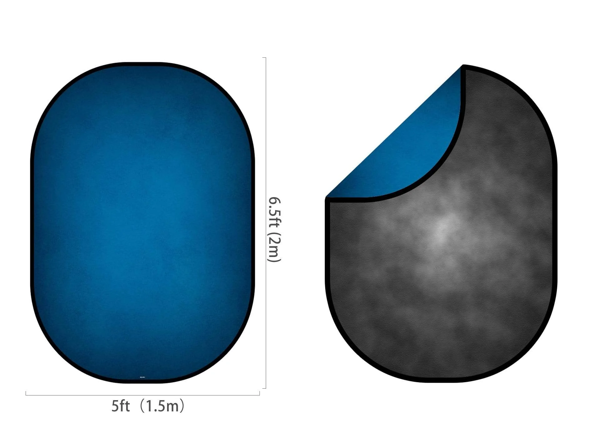 Kate Abstract Dark Gray/Blue Collapsible Backdrop Photography 5X6.5ft(1.5x2m) - Image 2