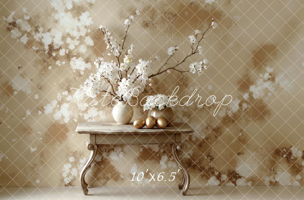 Kate Abstract Floral Beige Backdrop Designed by Mini MakeBelieve - Image 4