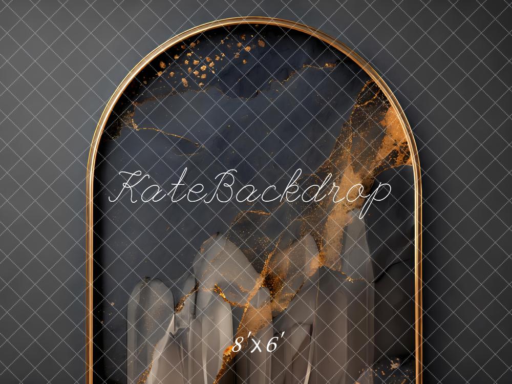 Kate Abstract Gold Arch Black Wall Backdrop Designed by Mini MakeBelieve - Image 3