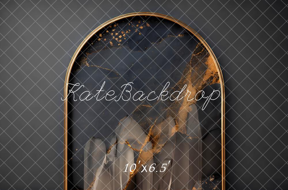 Kate Abstract Gold Arch Black Wall Backdrop Designed by Mini MakeBelieve - Image 4