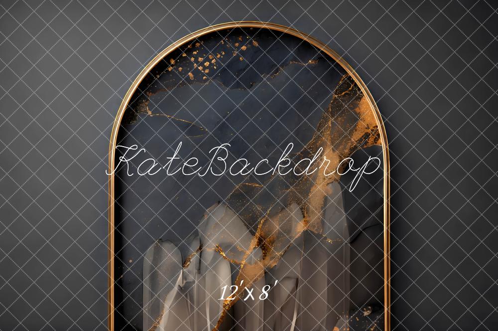 Kate Abstract Gold Arch Black Wall Backdrop Designed by Mini MakeBelieve - Image 8