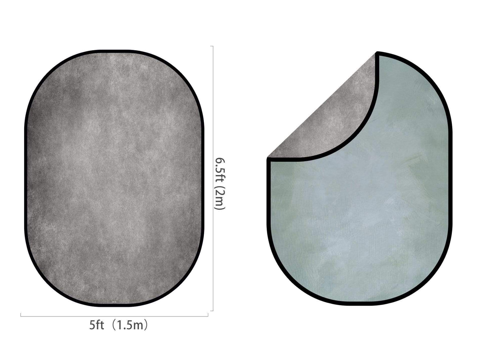 Kate Abstract Gray Green/Abstract Gray Collapsible Backdrop Photography 5X6.5ft(1.5x2m) - Image 4
