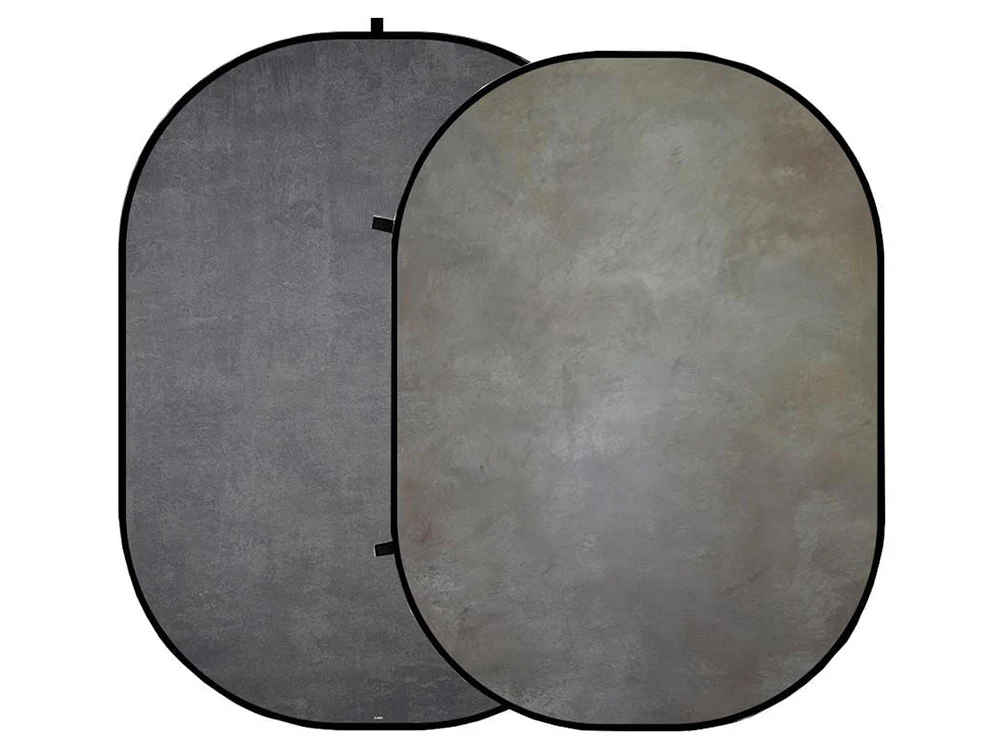 Kate Abstract Gray&Printed Gray Collapsible Backdrops 5x6.5ft (1.5x2m) - Image 2