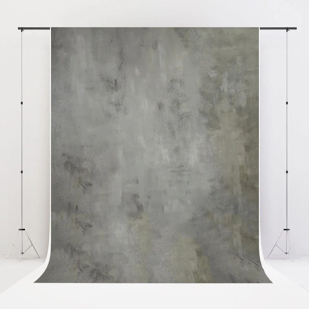 Kate Abstract Light Green and Grey Tone Texture Backdrop - Image 2