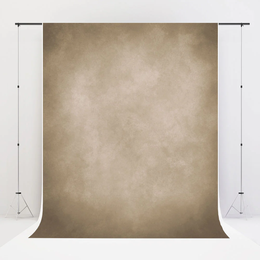 Kate Abstract Brown Beige Little Green Color Backdrop designed by Veronika Gant - Image 2