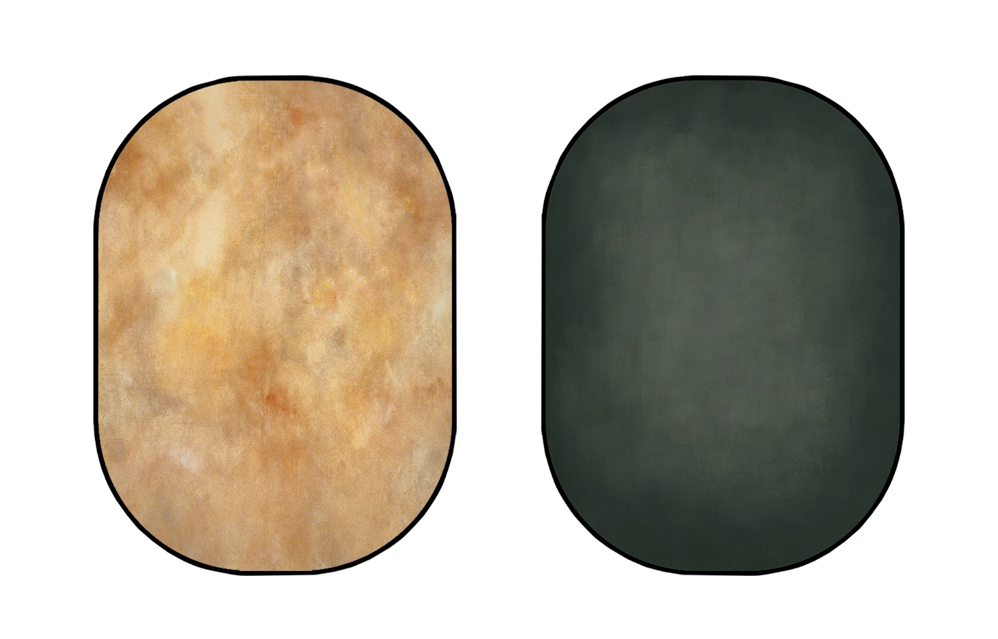 Kate Abstract Yellow Brown/Abstract Dark Green Collapsible Backdrop Photography 5X6.5ft(1.5x2m) - Image 3