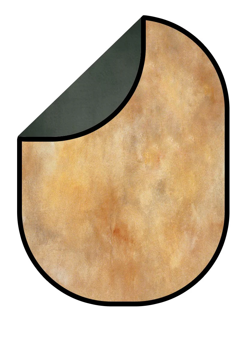 Kate Abstract Yellow Brown/Abstract Dark Green Collapsible Backdrop Photography 5X6.5ft(1.5x2m) - Image 5