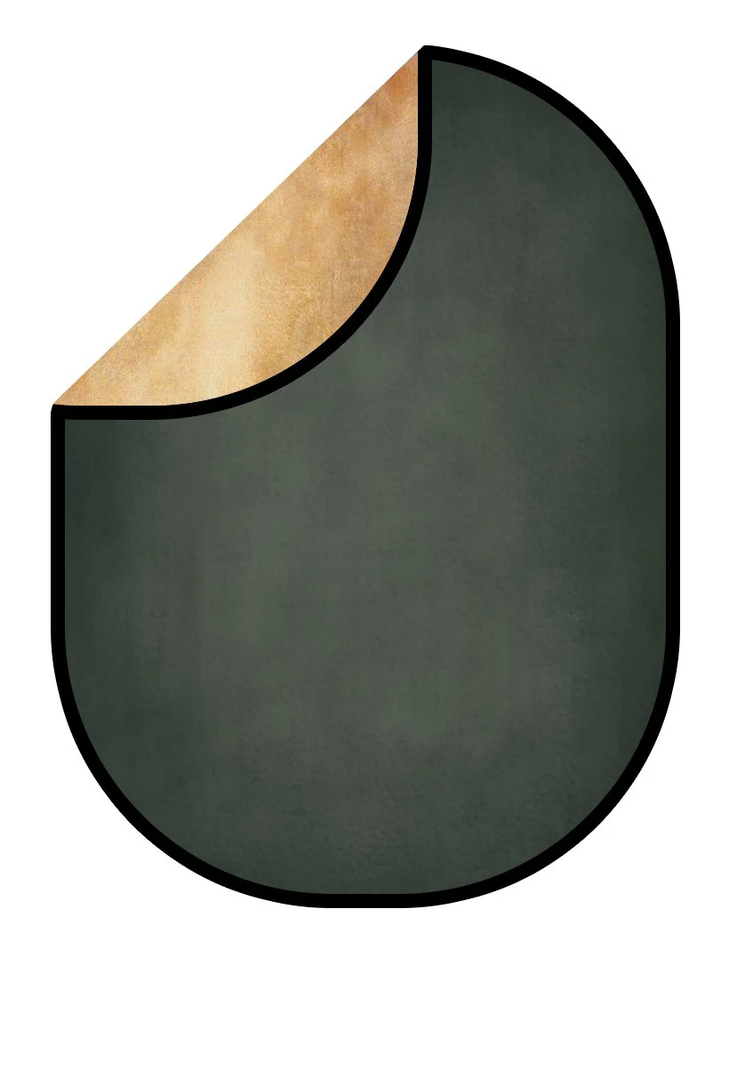 Kate Abstract Yellow Brown/Abstract Dark Green Collapsible Backdrop Photography 5X6.5ft(1.5x2m) - Image 8