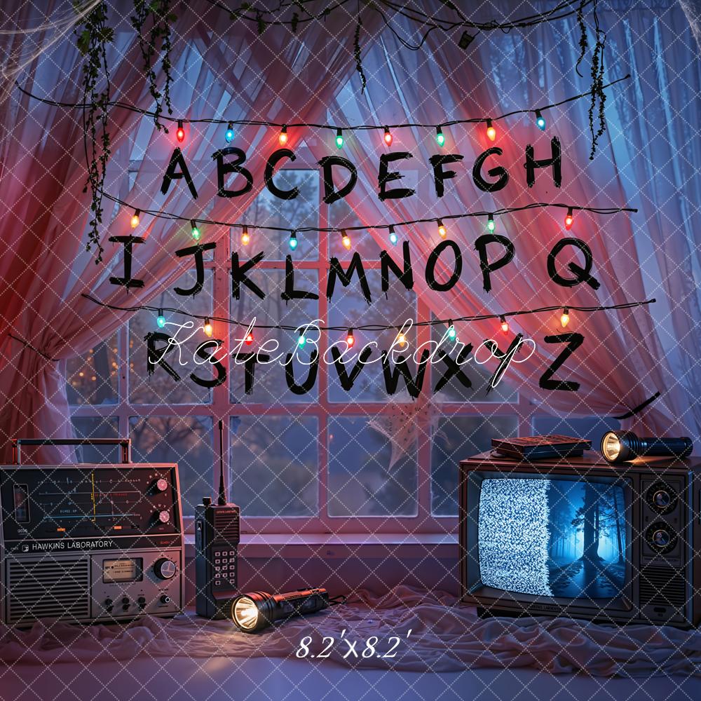 Kate Alphabet Fairy Lights Radio Television Backdrop Designed by Emetselch - Image 6