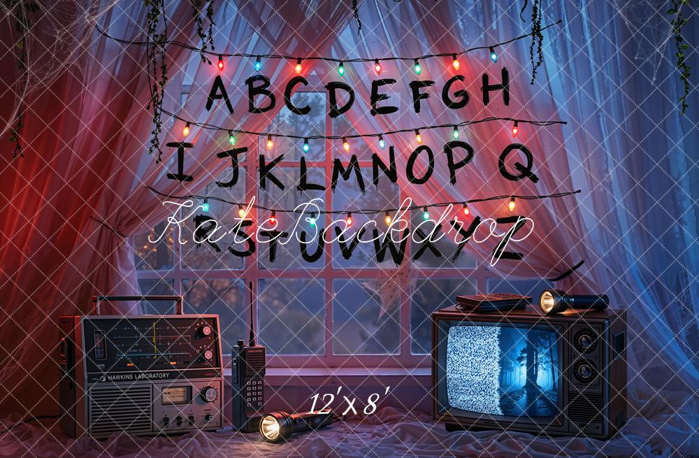 Kate Alphabet Fairy Lights Radio Television Backdrop Designed by Emetselch - Image 9
