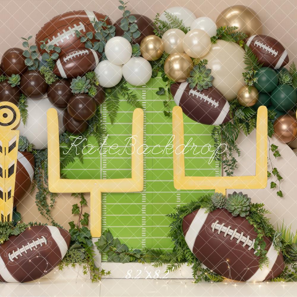Kate Football Field Goal Balloons Backdrop Designed by Chain Photography - Image 5