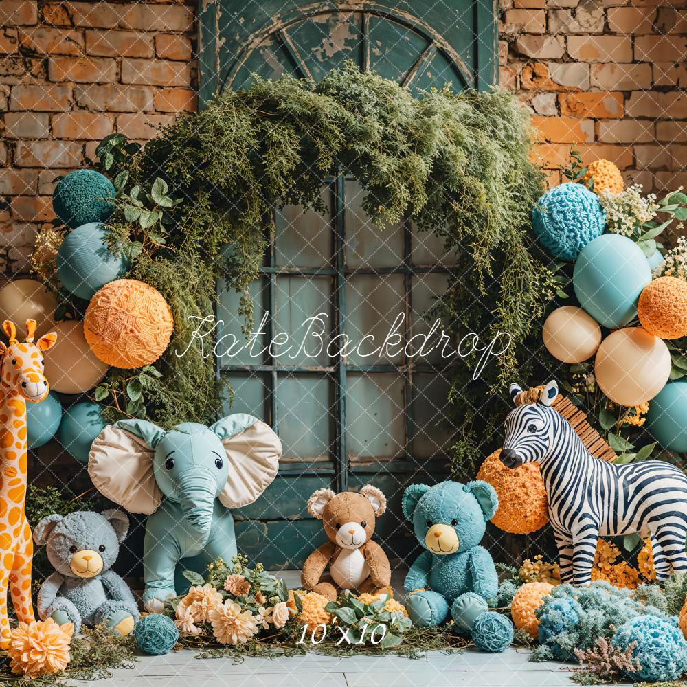 Kate Animal Plush Greenery Arch Backdrop Designed by Emetselch - Image 6