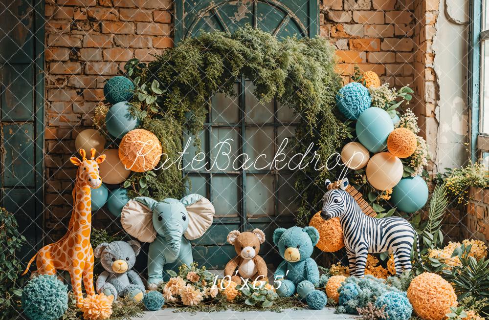 Kate Animal Plush Greenery Arch Backdrop Designed by Emetselch - Image 7