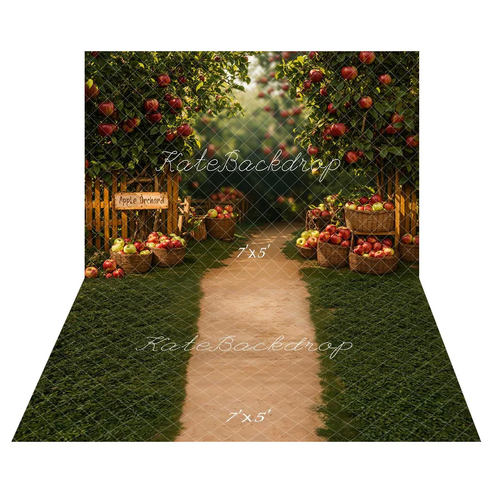 Kate Apple Orchard Backdrop+Garden Path Greenery Floor Backdrop - Image 2