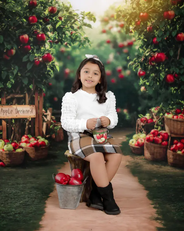 Kate Apple Orchard Backdrop+Garden Path Greenery Floor Backdrop - Image 3