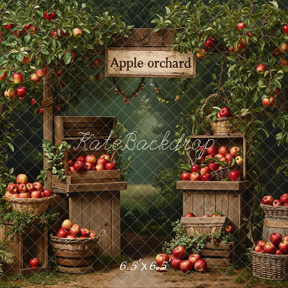 Kate Apple Orchard Baskets Wooden Crates Backdrop Designed by Emetselch - Image 2