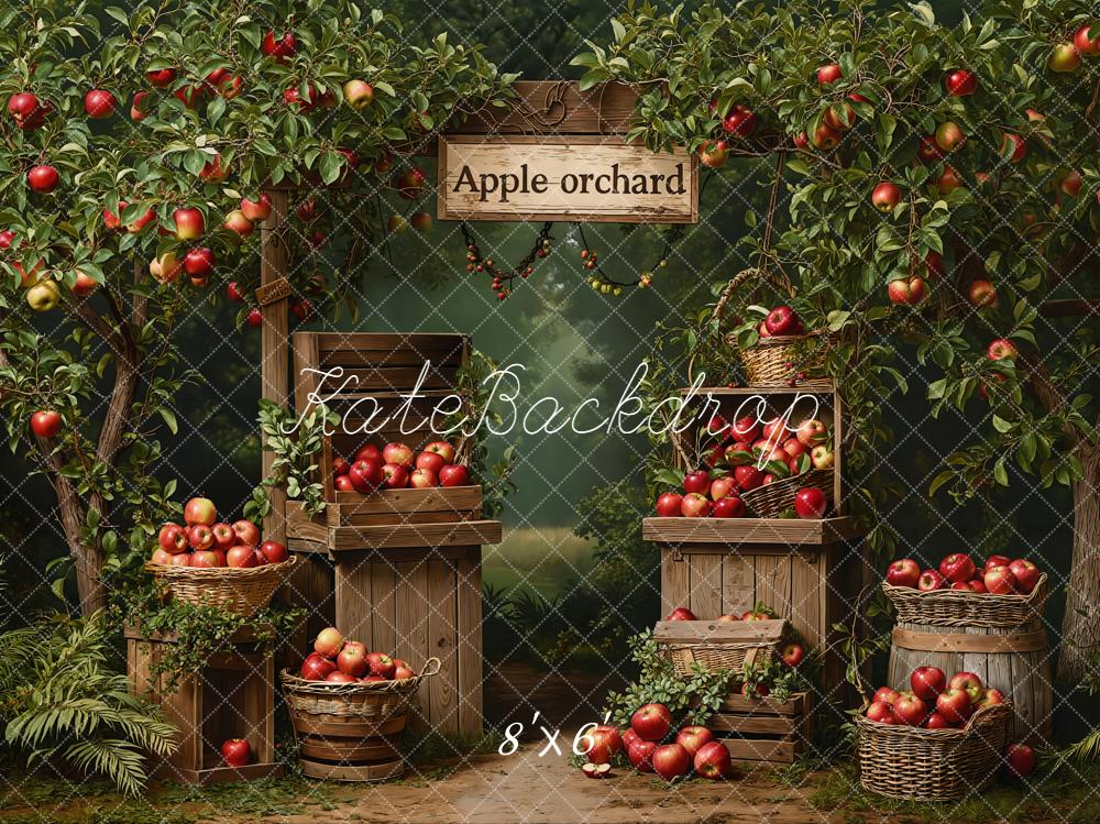Kate Apple Orchard Baskets Wooden Crates Backdrop Designed by Emetselch - Image 3
