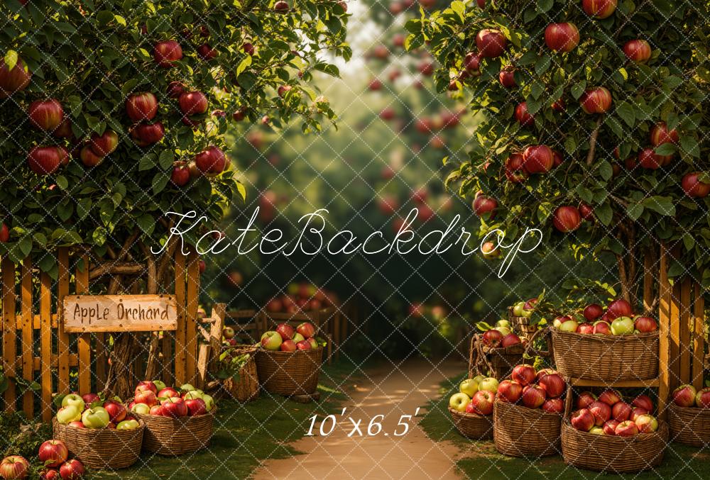 Kate Apple Orchard Fleece Backdrop Designed by Emetselch - Image 2