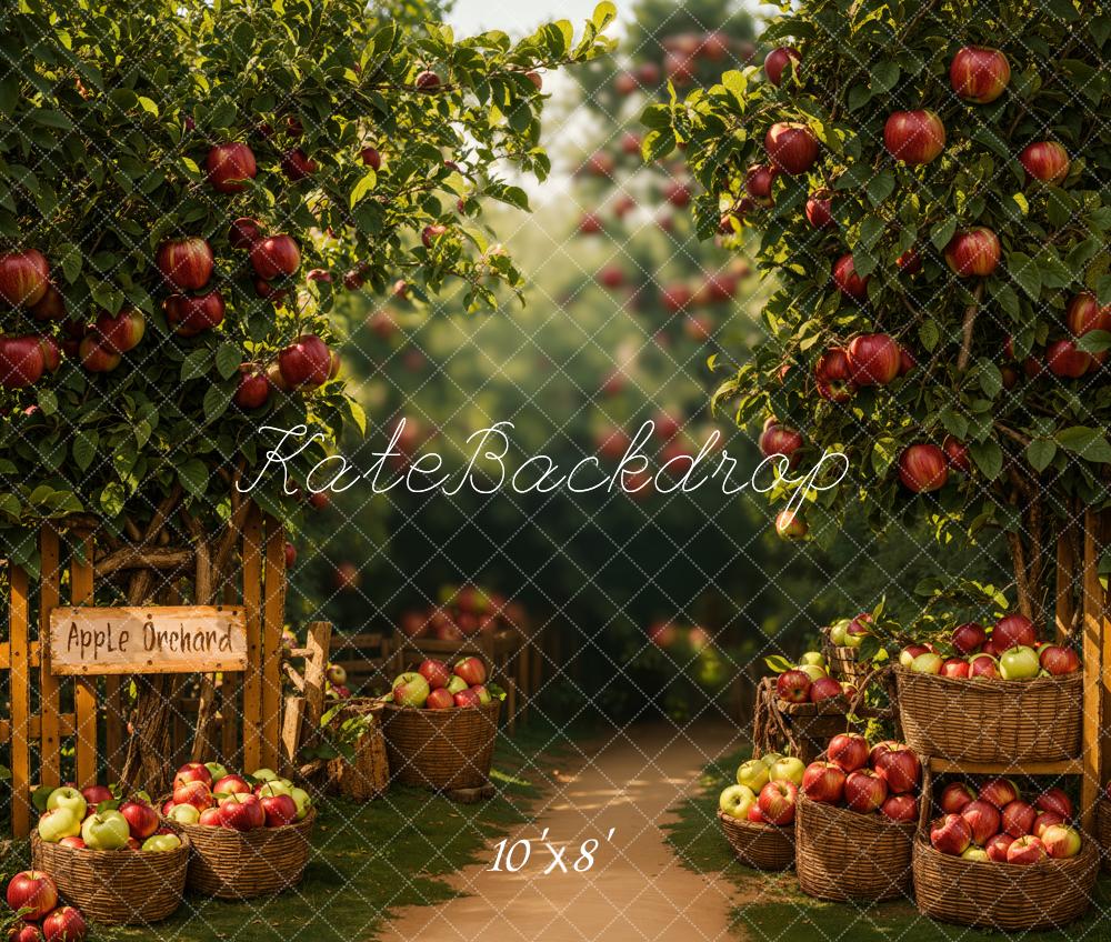 Kate Apple Orchard Fleece Backdrop Designed by Emetselch - Image 3