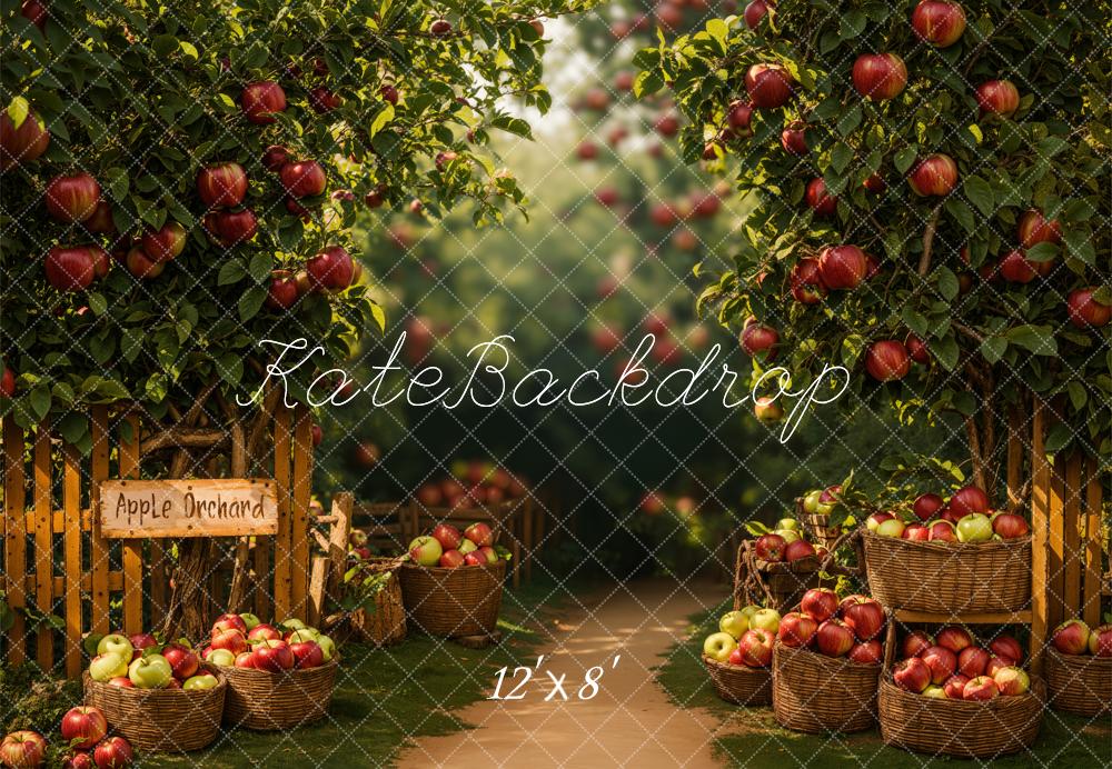 Kate Apple Orchard Fleece Backdrop Designed by Emetselch - Image 4