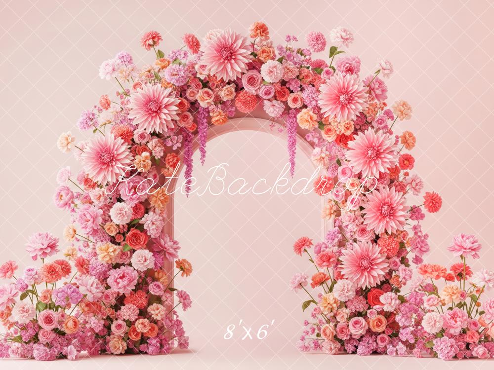 Kate Pink Flowers Arch Fleece Backdrop Designed by Patty Robert