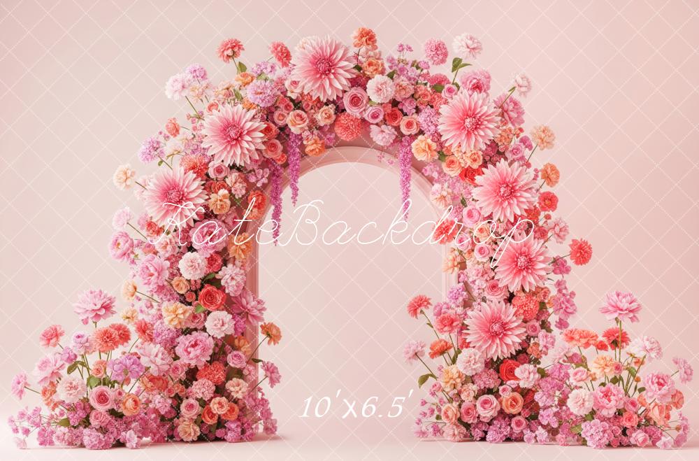 Kate Pink Flowers Arch Fleece Backdrop Designed by Patty Robert - Image 2