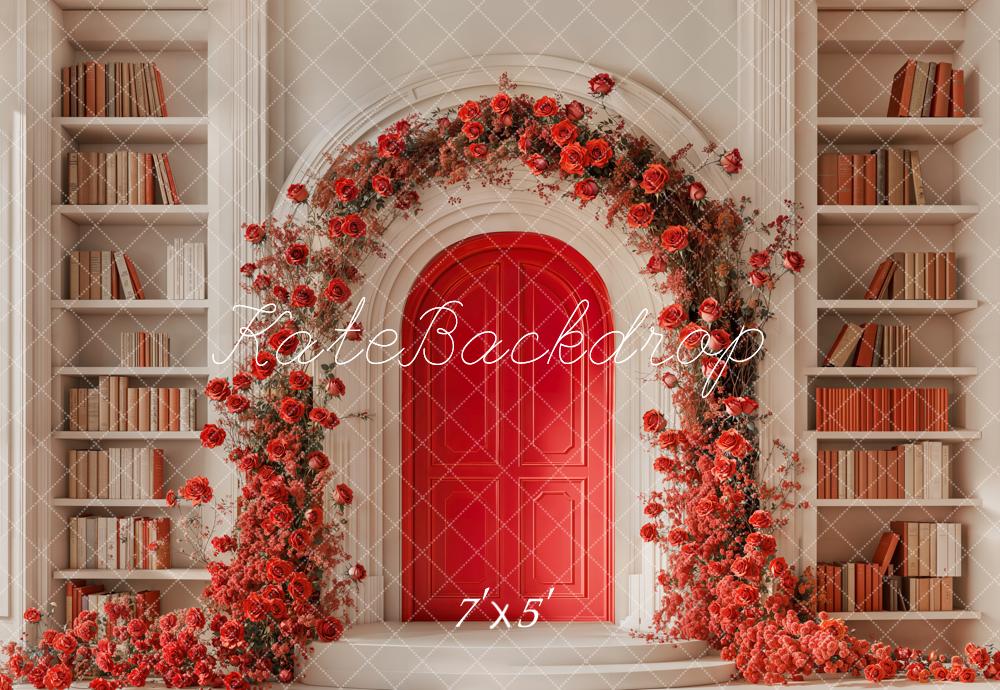 Kate Arch Rose Bookshelf Backdrop Designed by Chain Photography - Image 2