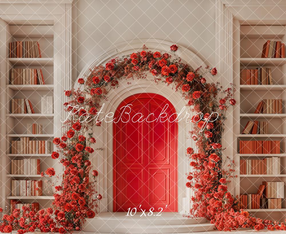 Kate Arch Rose Bookshelf Backdrop Designed by Chain Photography - Image 3