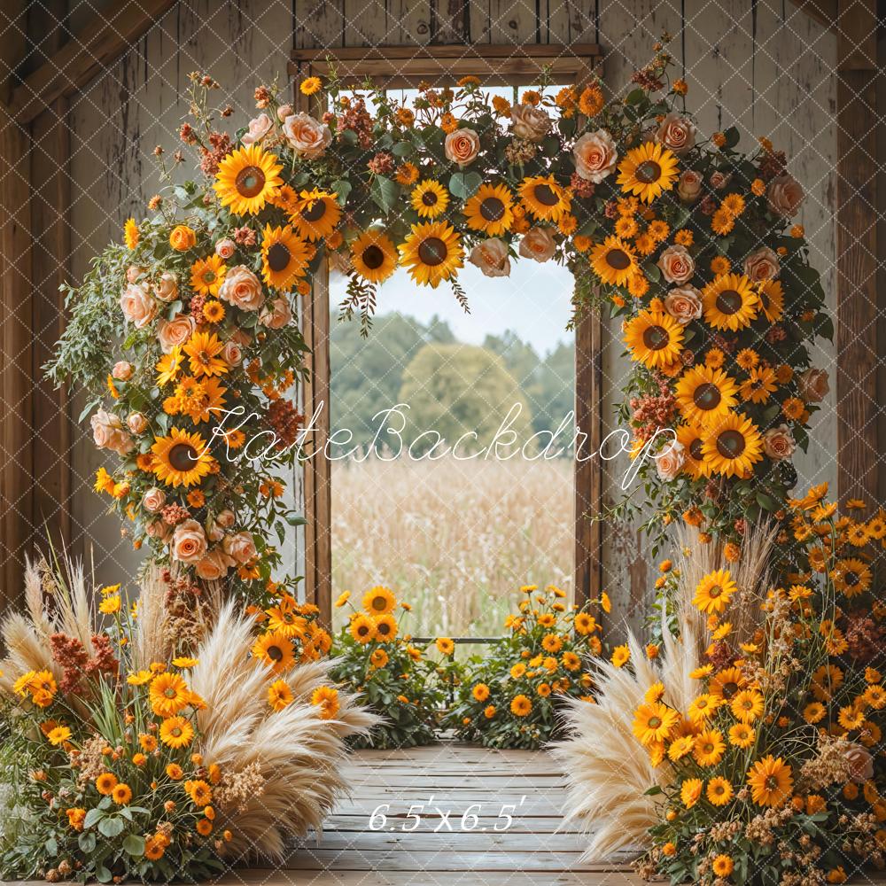 Kate Arch Sunflowers Pampas Grass Backdrop Designed by Mini MakeBelieve - Image 2