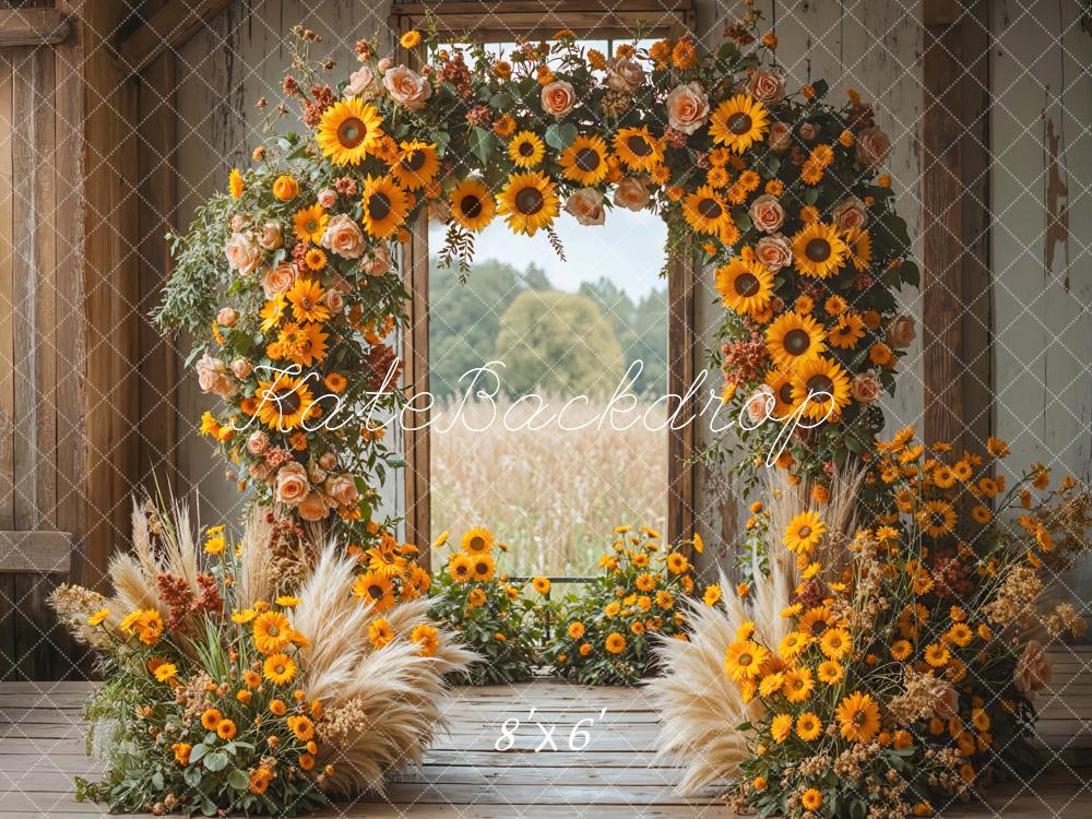 Kate Arch Sunflowers Pampas Grass Backdrop Designed by Mini MakeBelieve - Image 3