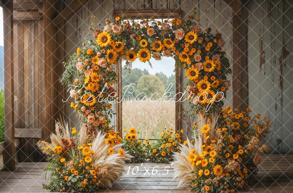 Kate Arch Sunflowers Pampas Grass Backdrop Designed by Mini MakeBelieve - Image 4