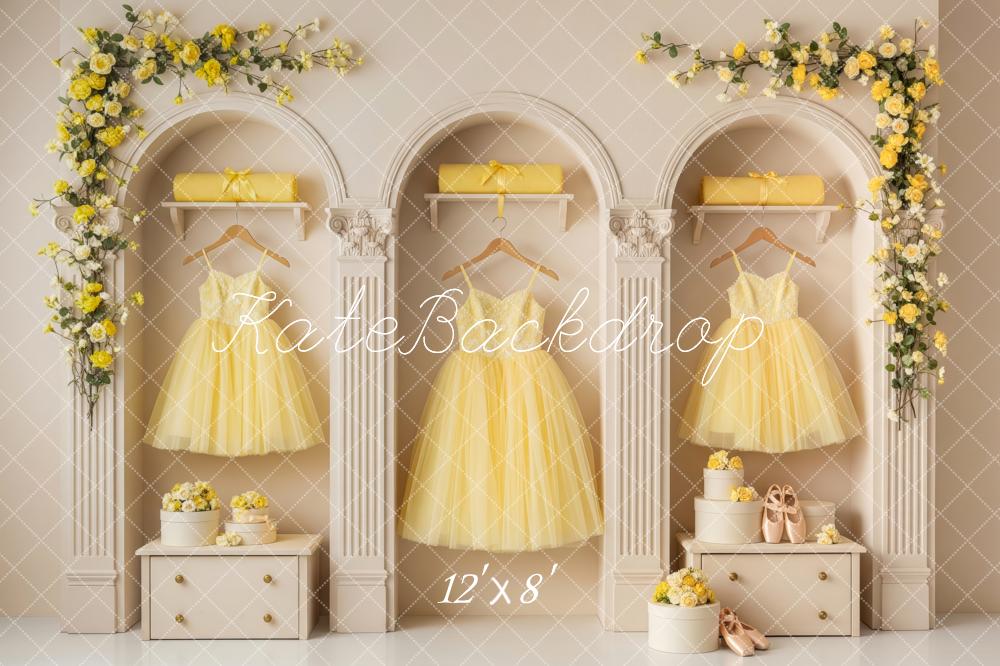 Kate Arch Yellow Dresses Fleece Backdrop Designed by Patty Robert - Image 4