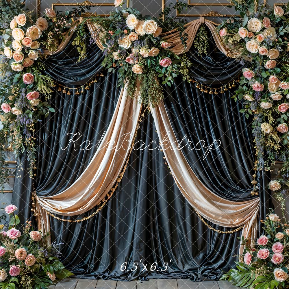Kate Art Flower Curtain Retro Wall Backdrop Designed by Emetselch - Image 2