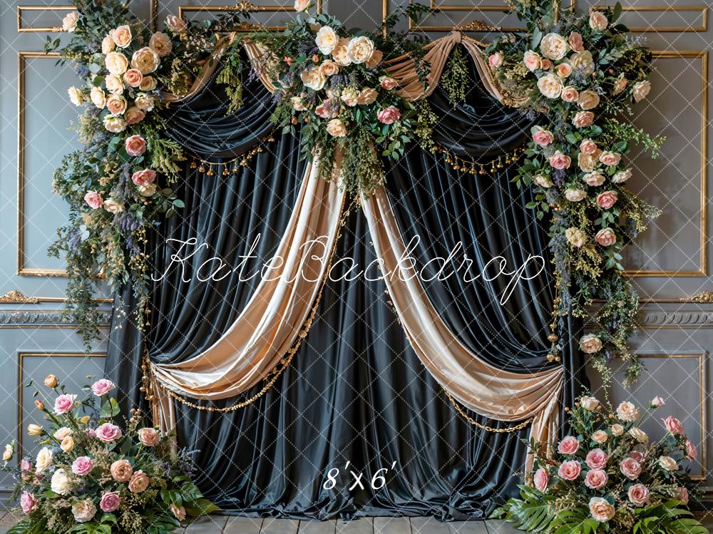 Kate Art Flower Curtain Retro Wall Backdrop Designed by Emetselch - Image 3