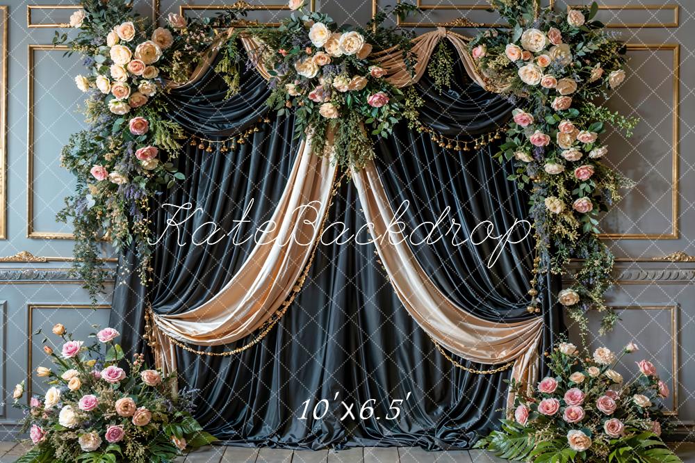 Kate Art Flower Curtain Retro Wall Backdrop Designed by Emetselch - Image 4