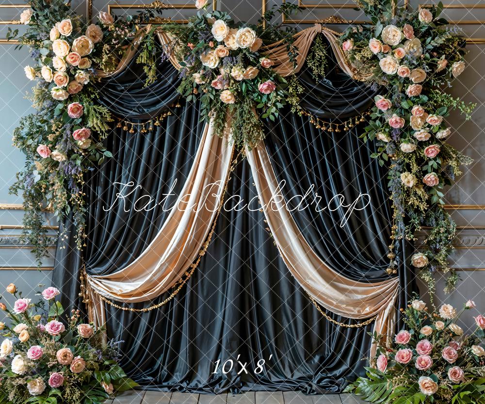 Kate Art Flower Curtain Retro Wall Backdrop Designed by Emetselch - Image 5