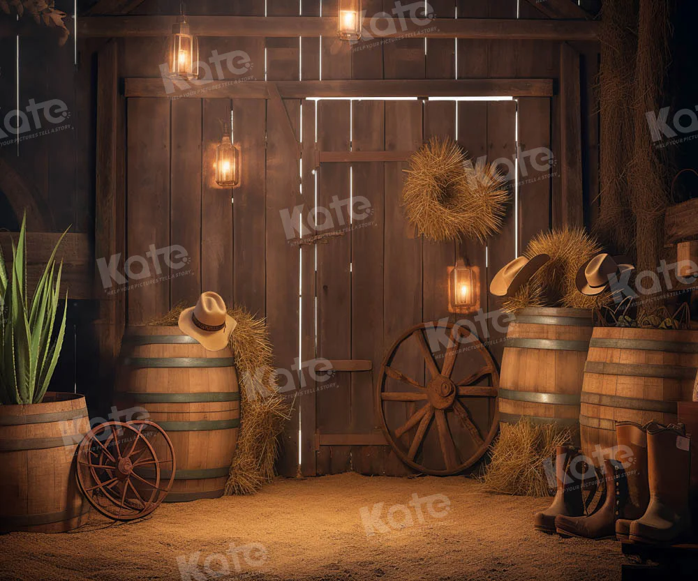 Kate Autumn Barn Door with Boots Boy Backdrop Designed by Chain Photography - Image 5