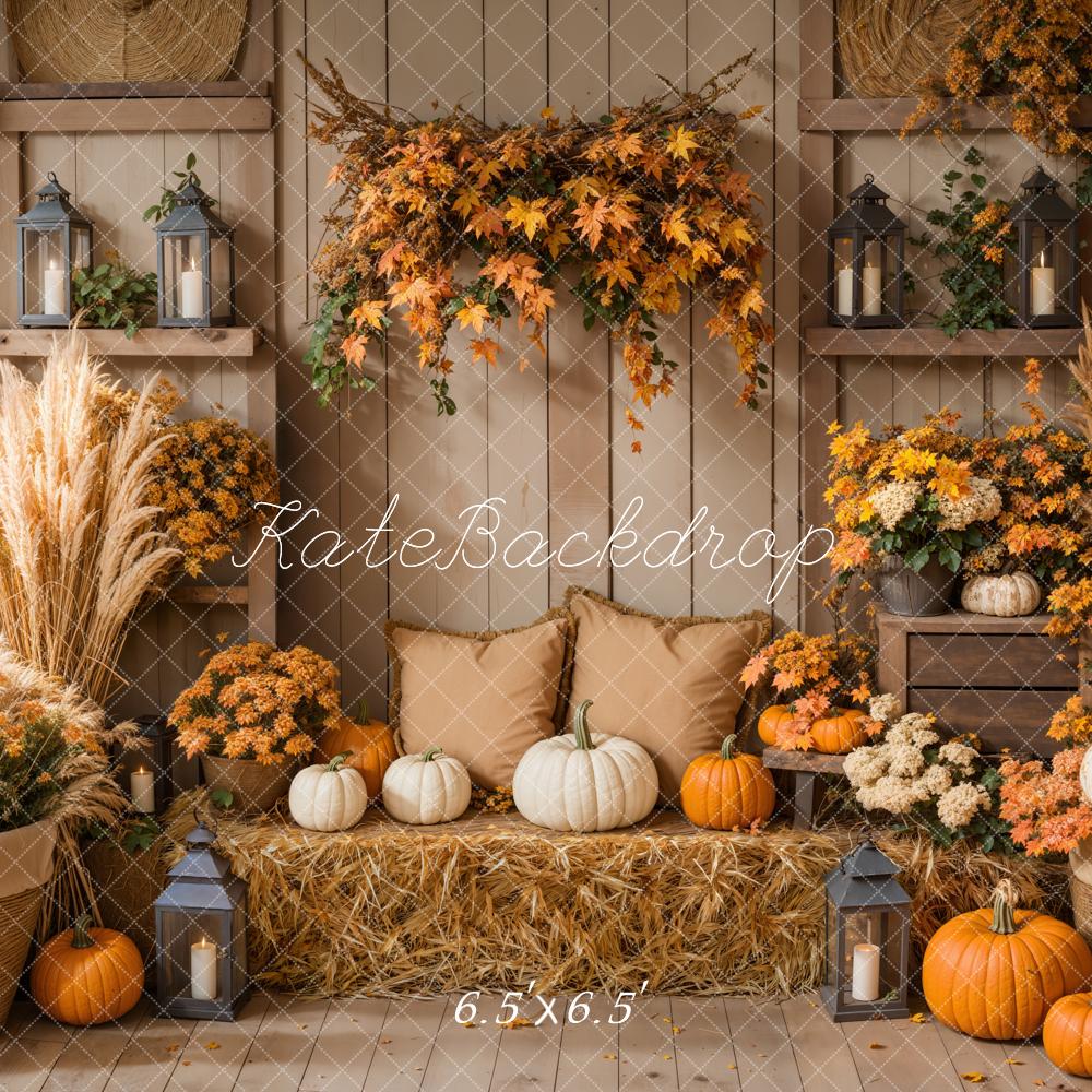 Kate Autumn Boho Pumpkin Harvest Backdrop Designed by Emetselch - Image 4