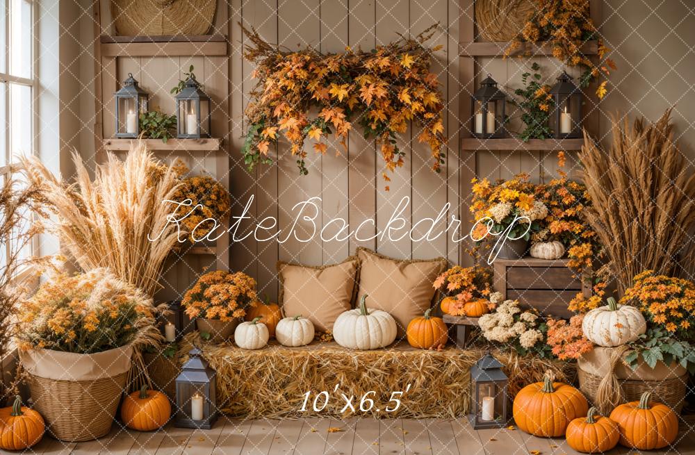 Kate Autumn Boho Pumpkin Harvest Backdrop Designed by Emetselch - Image 6