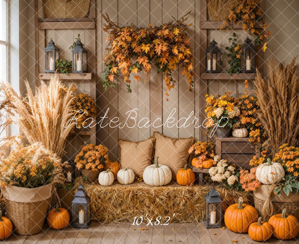 Kate Autumn Boho Pumpkin Harvest Backdrop Designed by Emetselch - Image 7