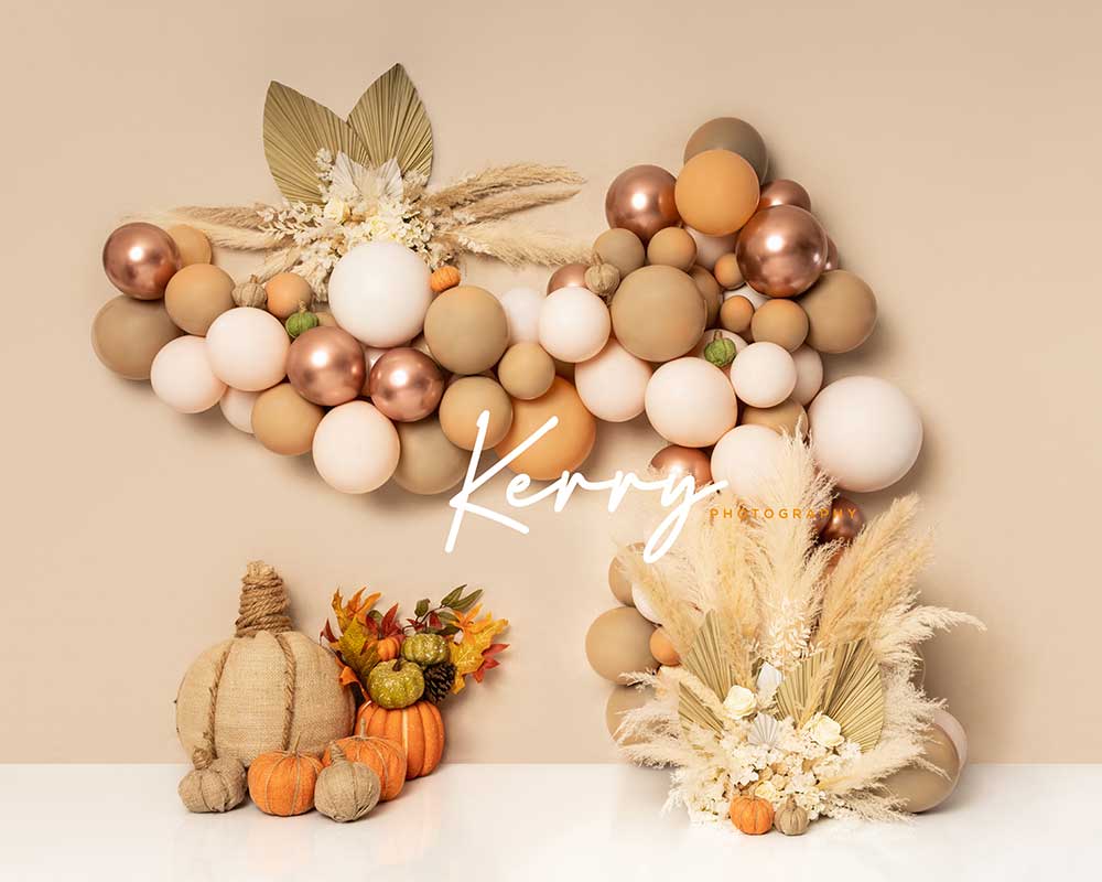 Kate Autumn Boho Pumpkins Backdrop Backdrop Designed by Kerry Anderson - Image 2