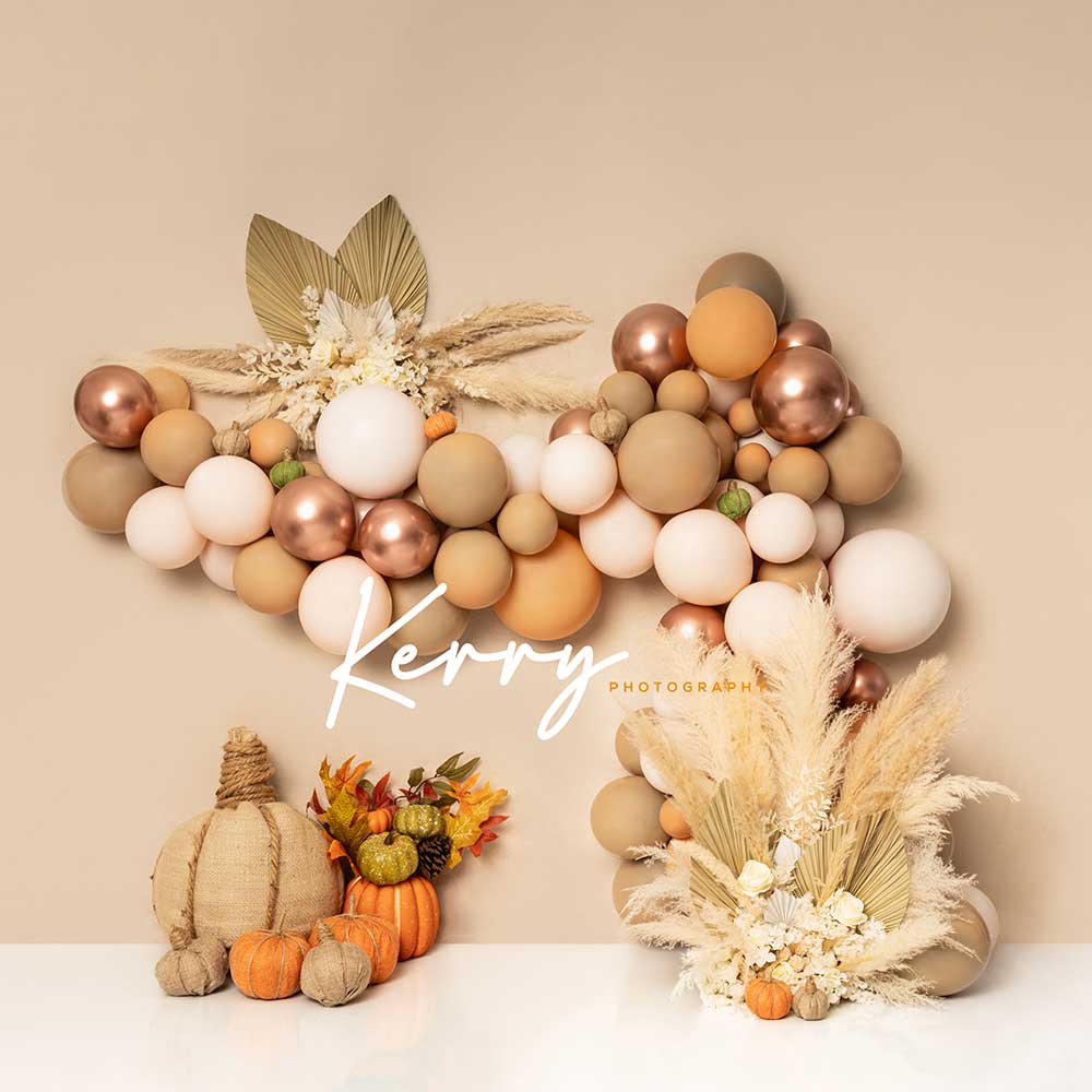 Kate Autumn Boho Pumpkins Backdrop Backdrop Designed by Kerry Anderson - Image 3